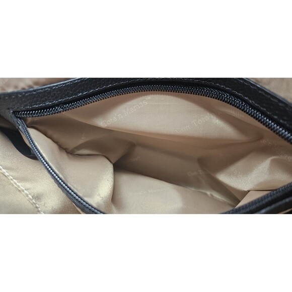 Gun Tote'n Mamas Cargo Pocket Black Leather Conceal Carry Tote Bag Turn Locks - Picture 8 of 16